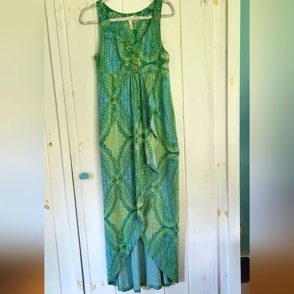 Soma Faux Wrap Waterfall Hi Lo Maxi Tank Dress Size L - Picture 1 of 12